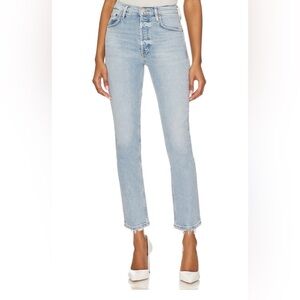 Agolde Riley High Rise Straight Crop Jeans, Dynamic, 30
